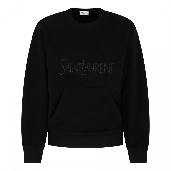 Black cotton sweatshirt