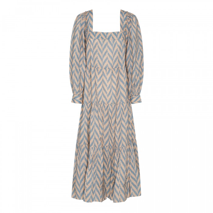 Georgina herringbone artwork dress