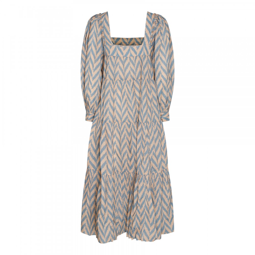 Georgina herringbone artwork dress