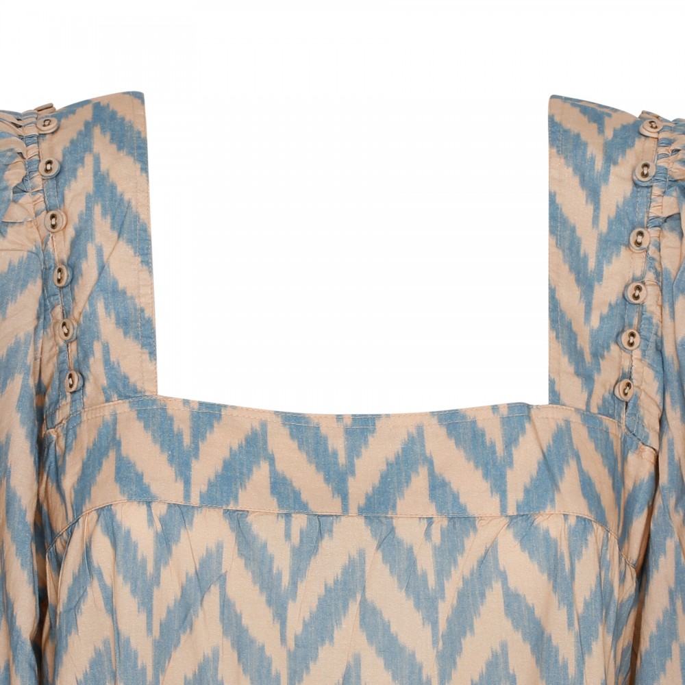 Georgina herringbone artwork dress
