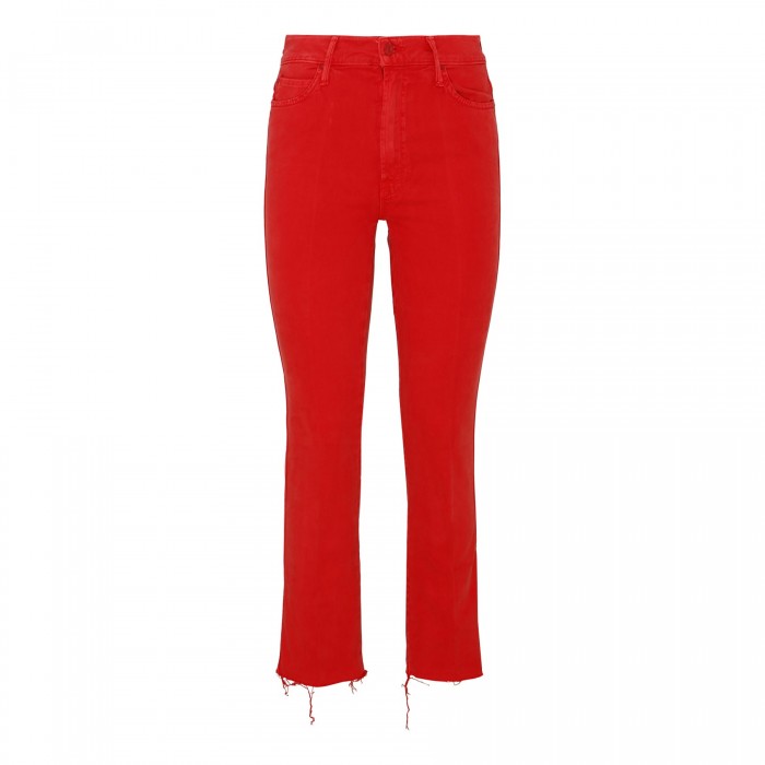 High Waisted Rascal ankle fray jeans