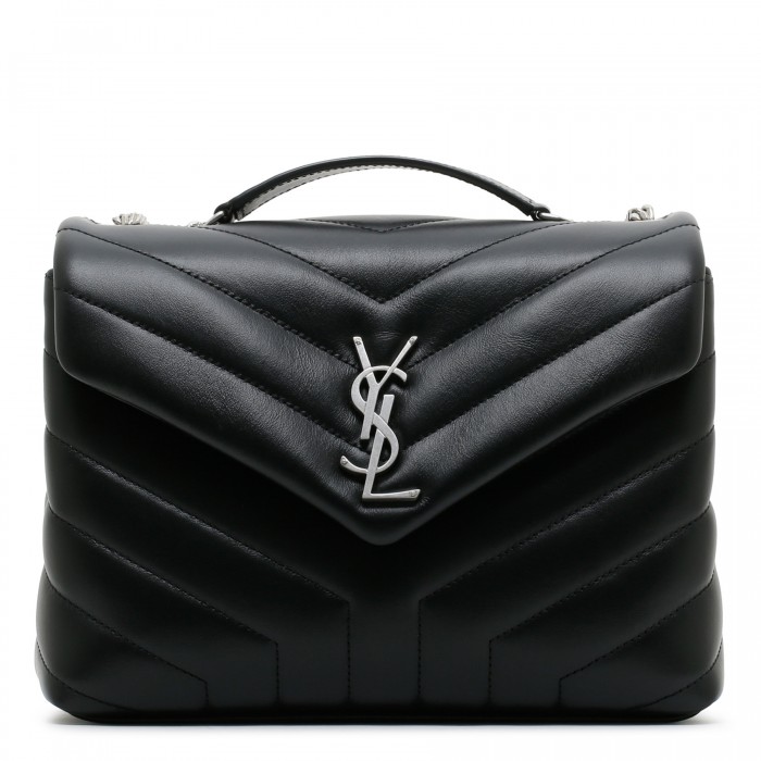 Loulou black matelassé small bag