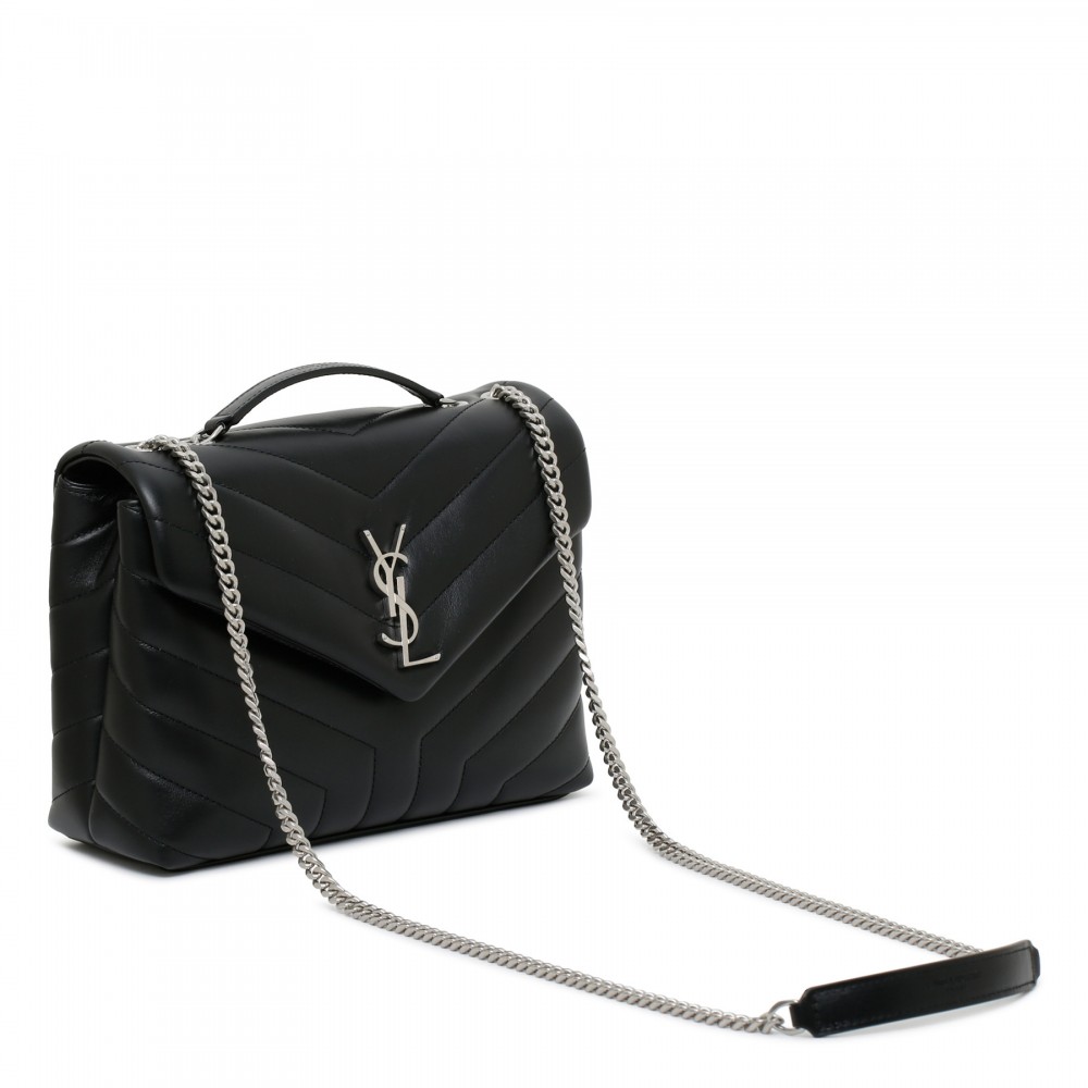 Loulou black matelassé small bag
