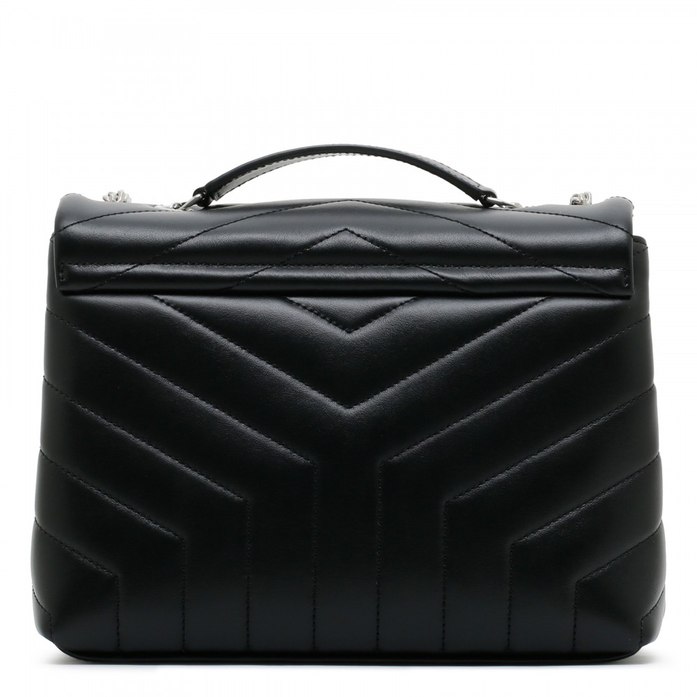 Loulou black matelassé small bag