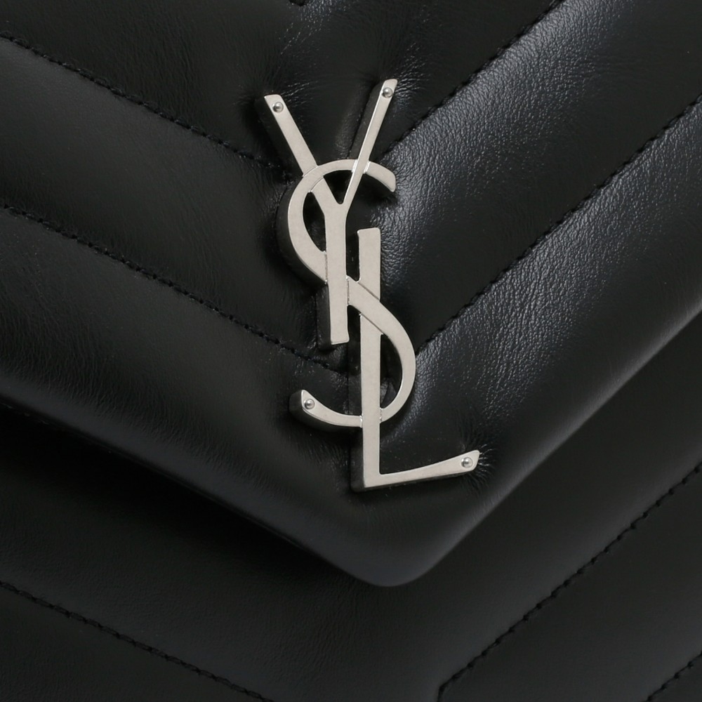 Loulou black matelassé small bag