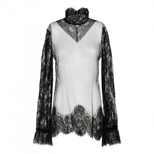 Tulle and lace shirt
