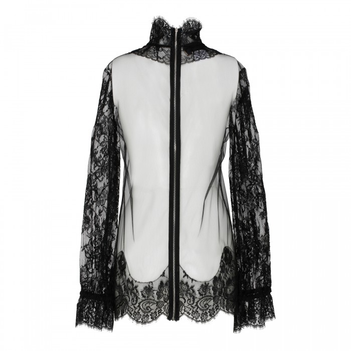 Tulle and lace shirt