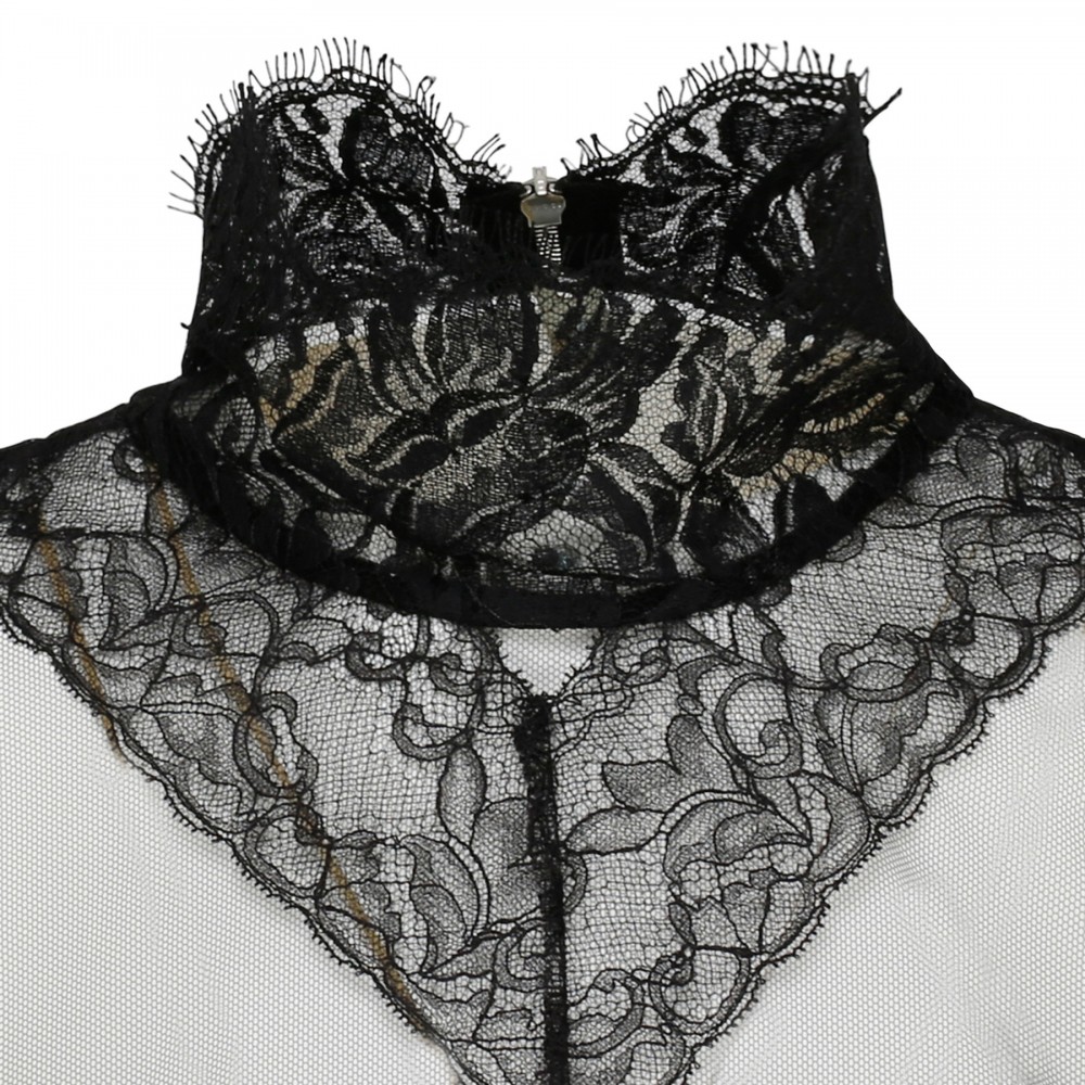 Tulle and lace shirt