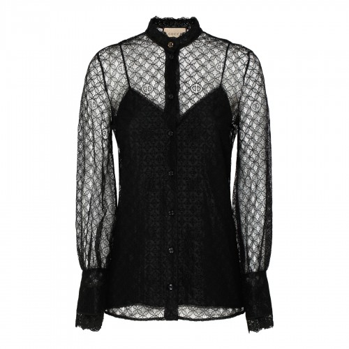 GG geometric lace shirt