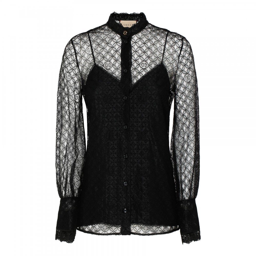 GG geometric lace shirt