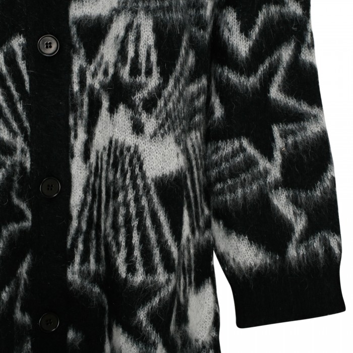 Star intarsia mohair blend cardigan