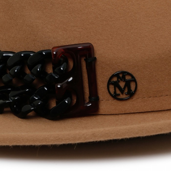 Camel rabbit felt fedora hat