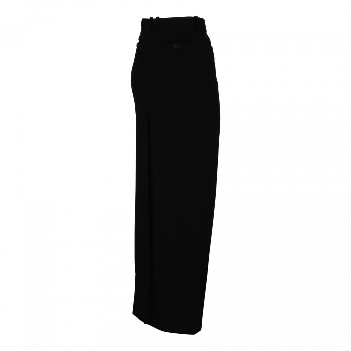 Black wool pencil skirt