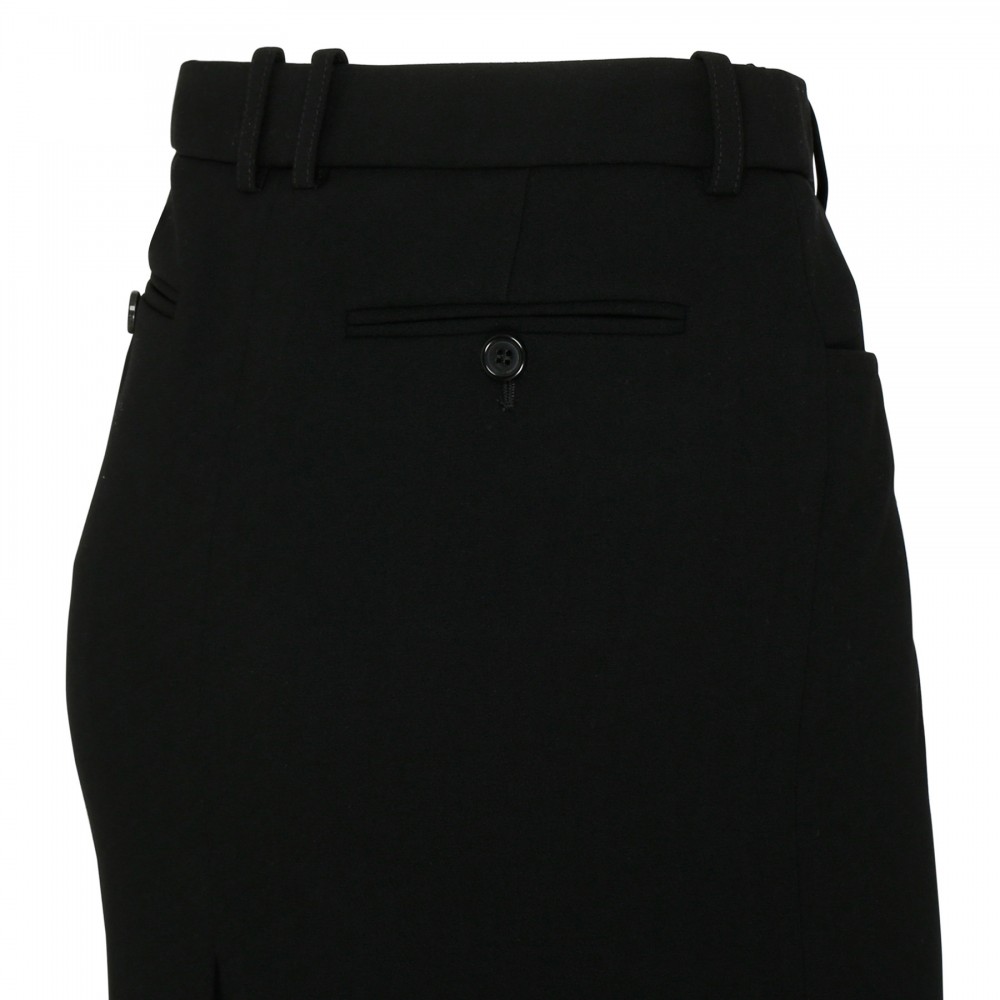 Black wool pencil skirt