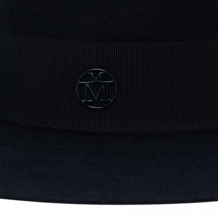 André navy felt trilby hat
