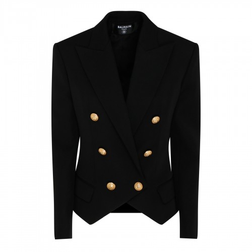 Black grain de poudre wool...