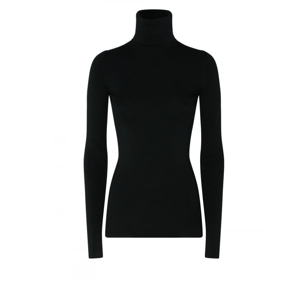 Black turtleneck sweater