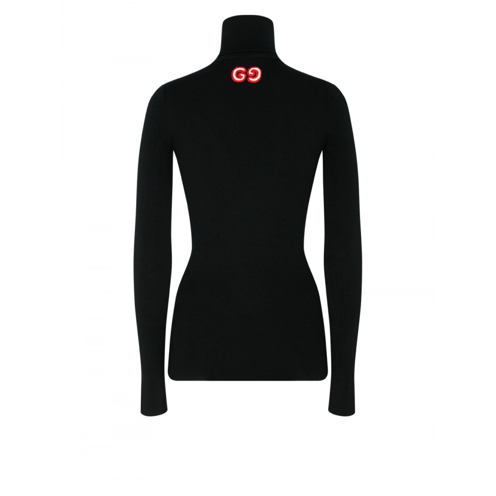Black turtleneck sweater