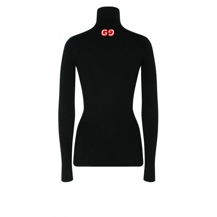 Black turtleneck sweater