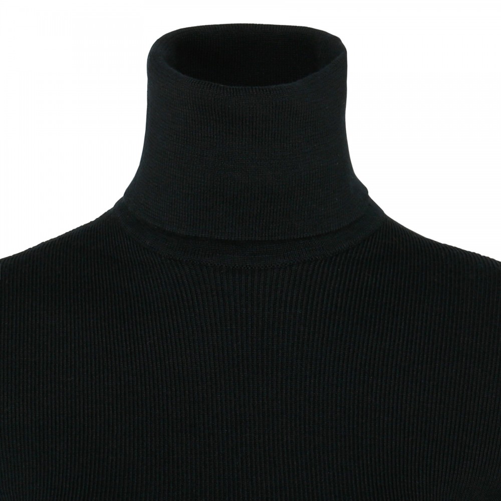 Black turtleneck sweater
