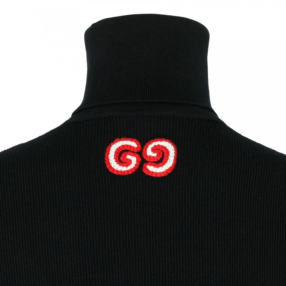 Black turtleneck sweater