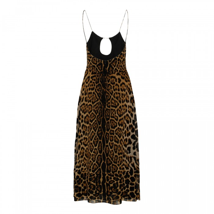 Leopard cut-out dress