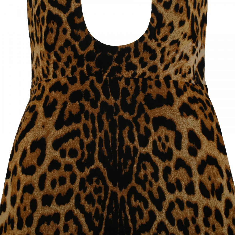 Leopard cut-out dress