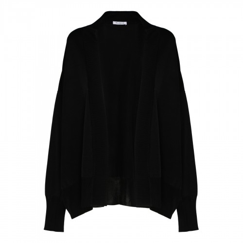 Black knit oversized cardigan