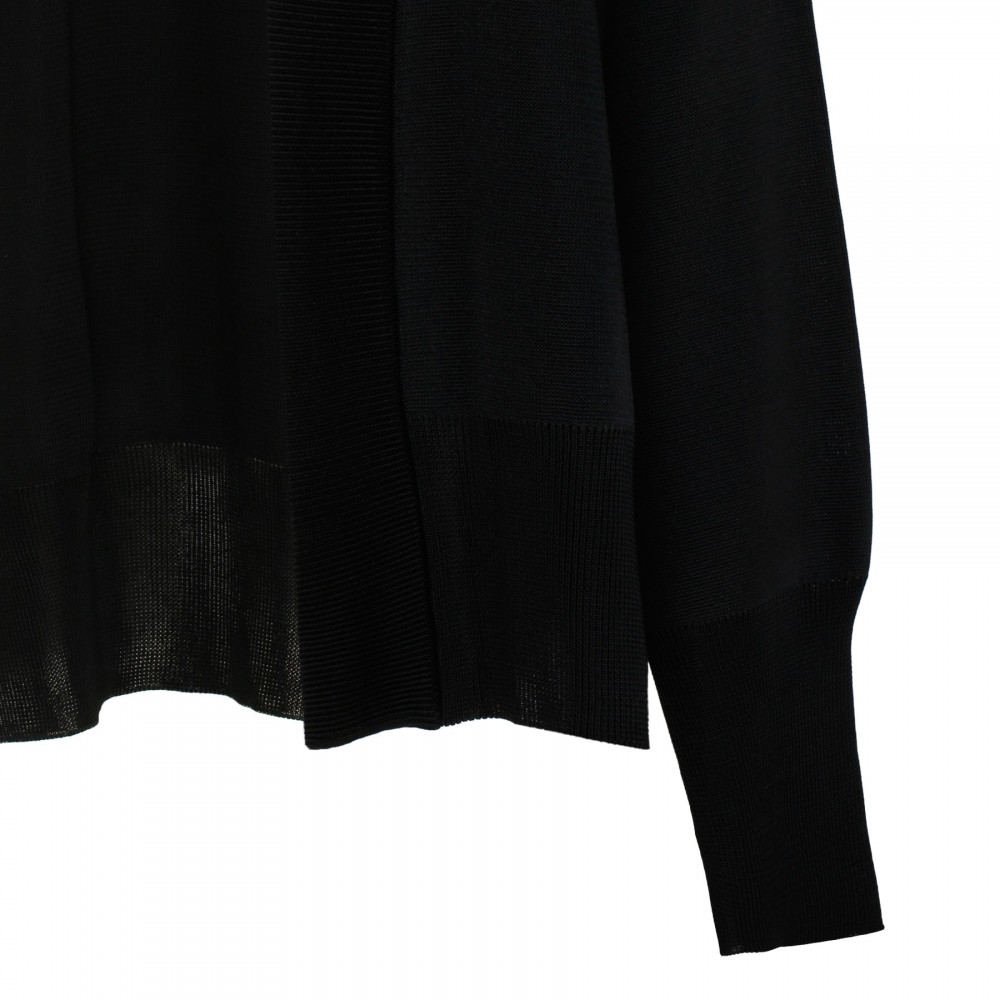 Black knit oversized cardigan