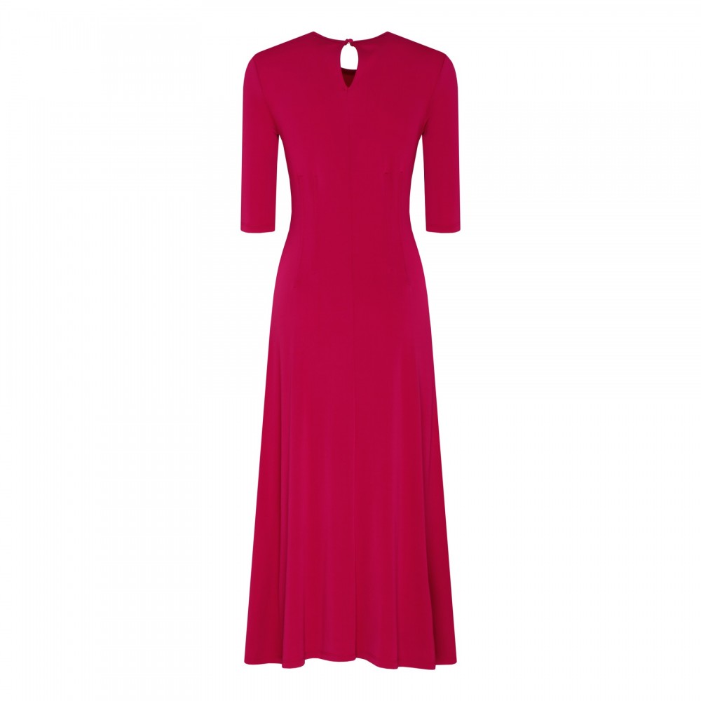 Barca fuchsia stretch-crepe midi dress