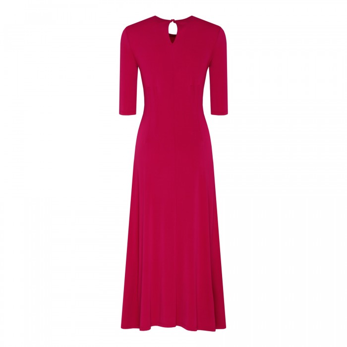 Barca fuchsia stretch-crepe midi dress