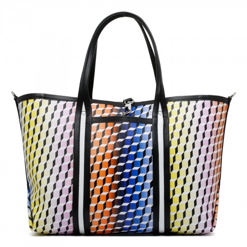 Polycube canvas tote bag