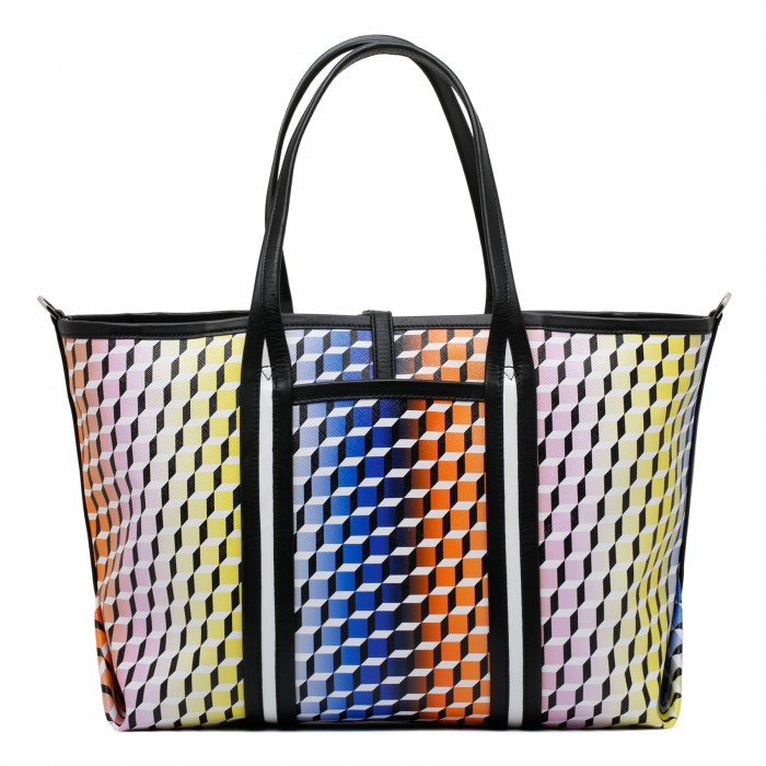 Polycube canvas tote bag