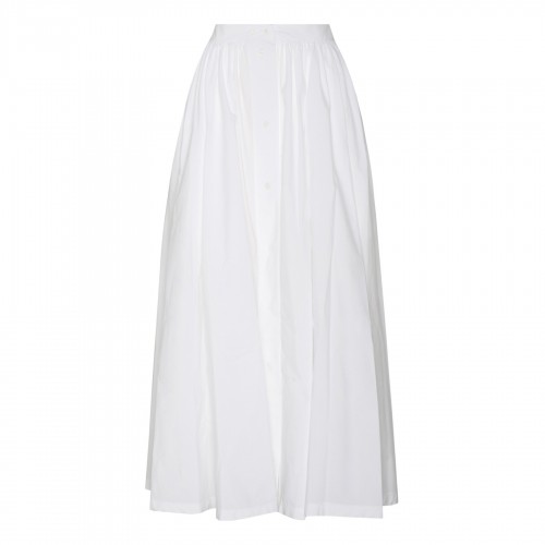 White cotton maxi skirt