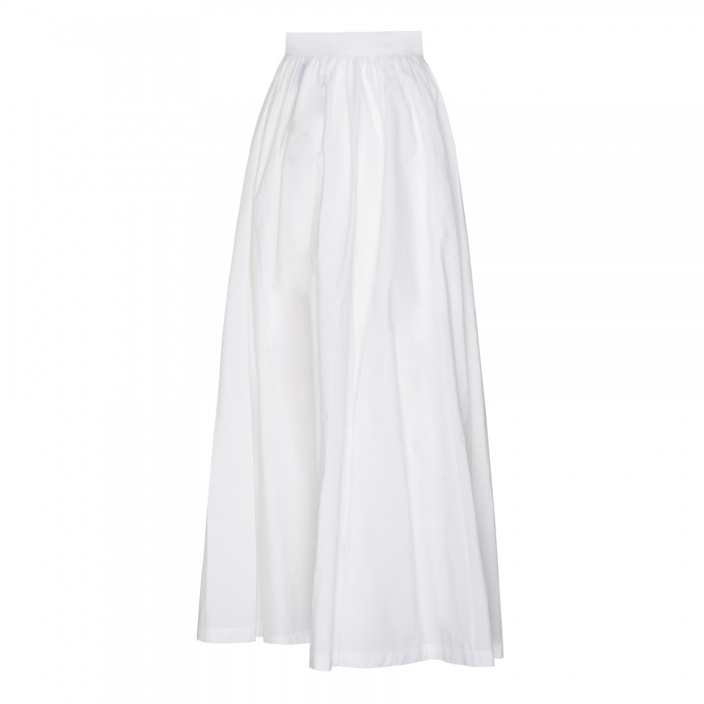 White cotton maxi skirt