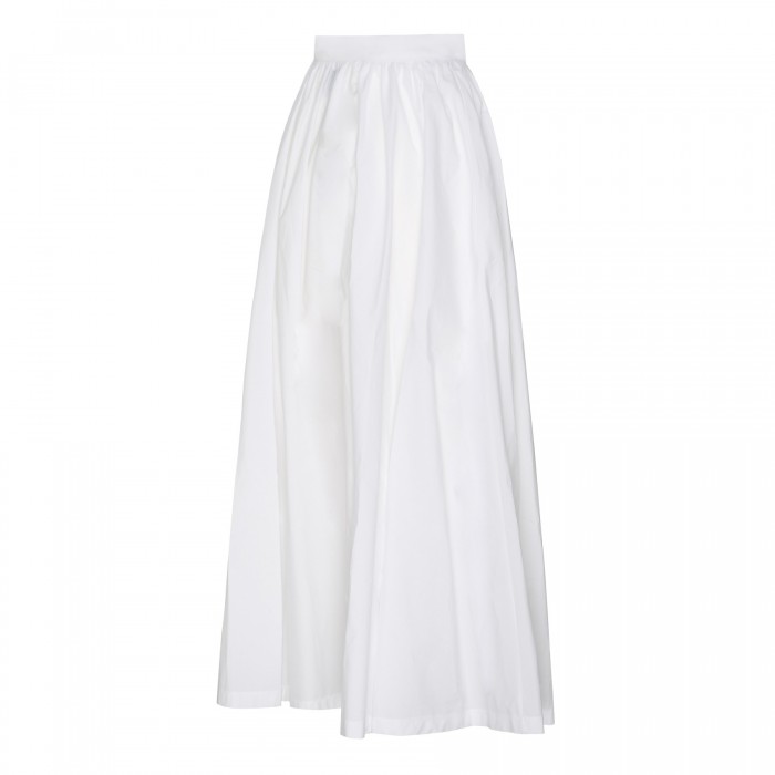 White cotton maxi skirt