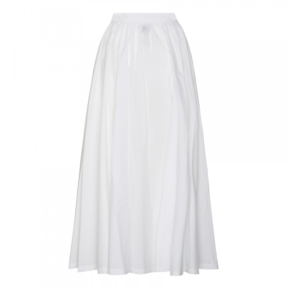 White cotton maxi skirt