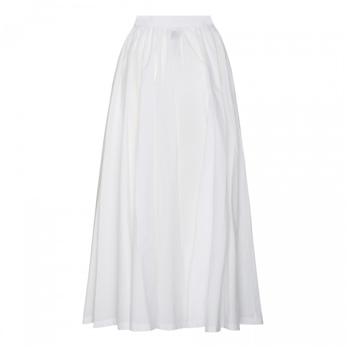 White cotton maxi skirt
