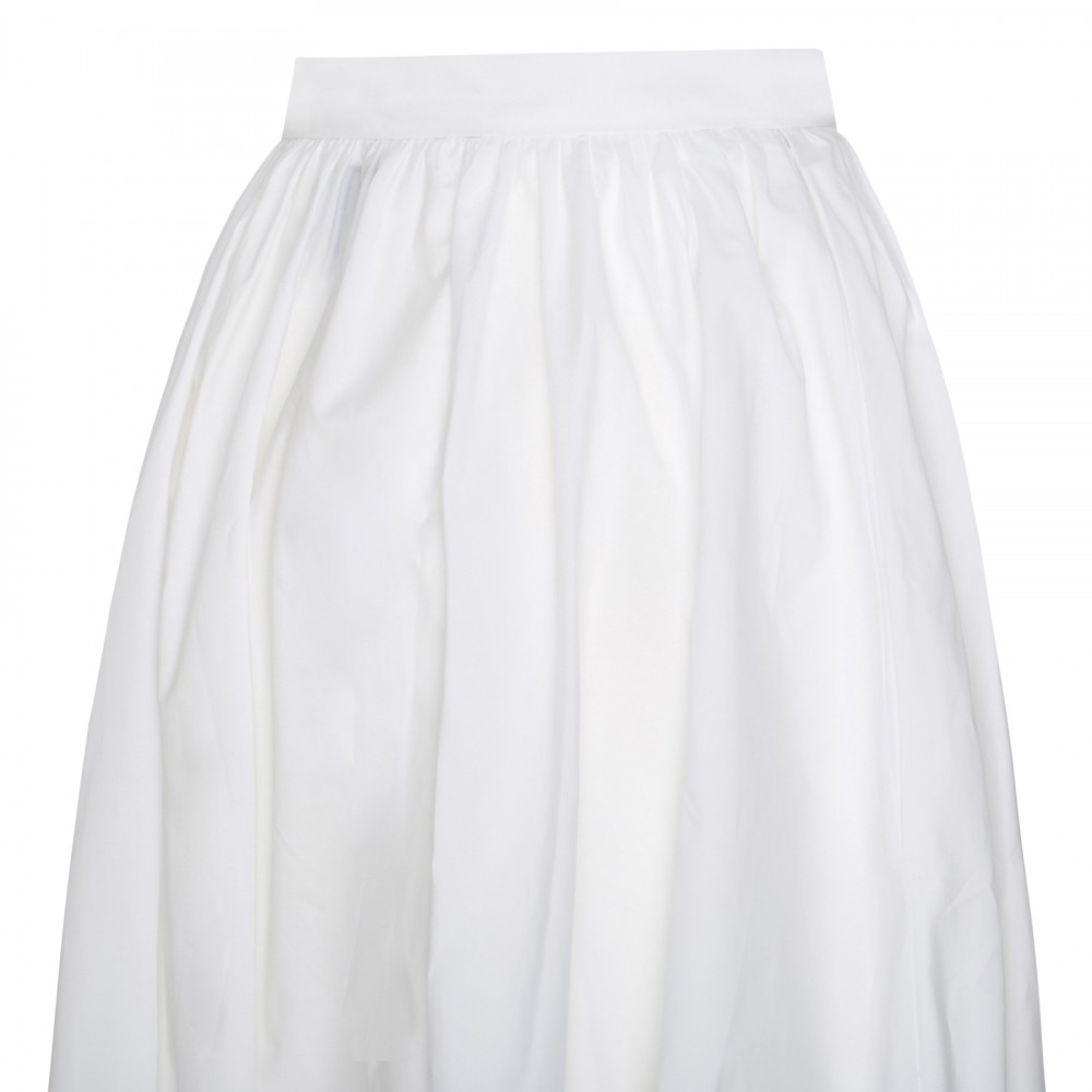 White cotton maxi skirt