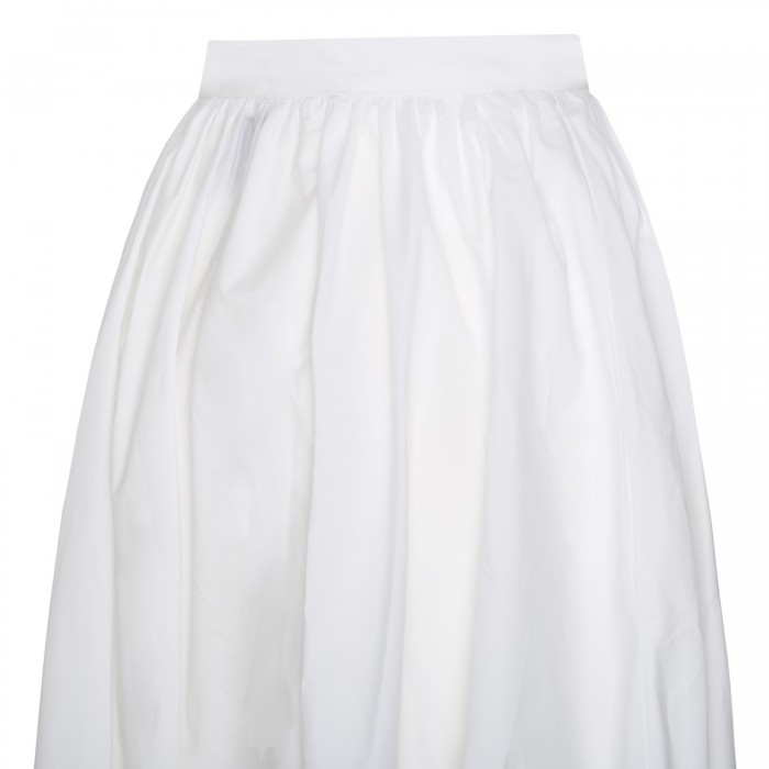 White cotton maxi skirt