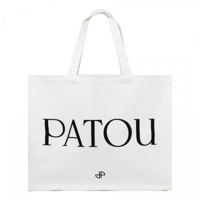 Logo white large tote bag