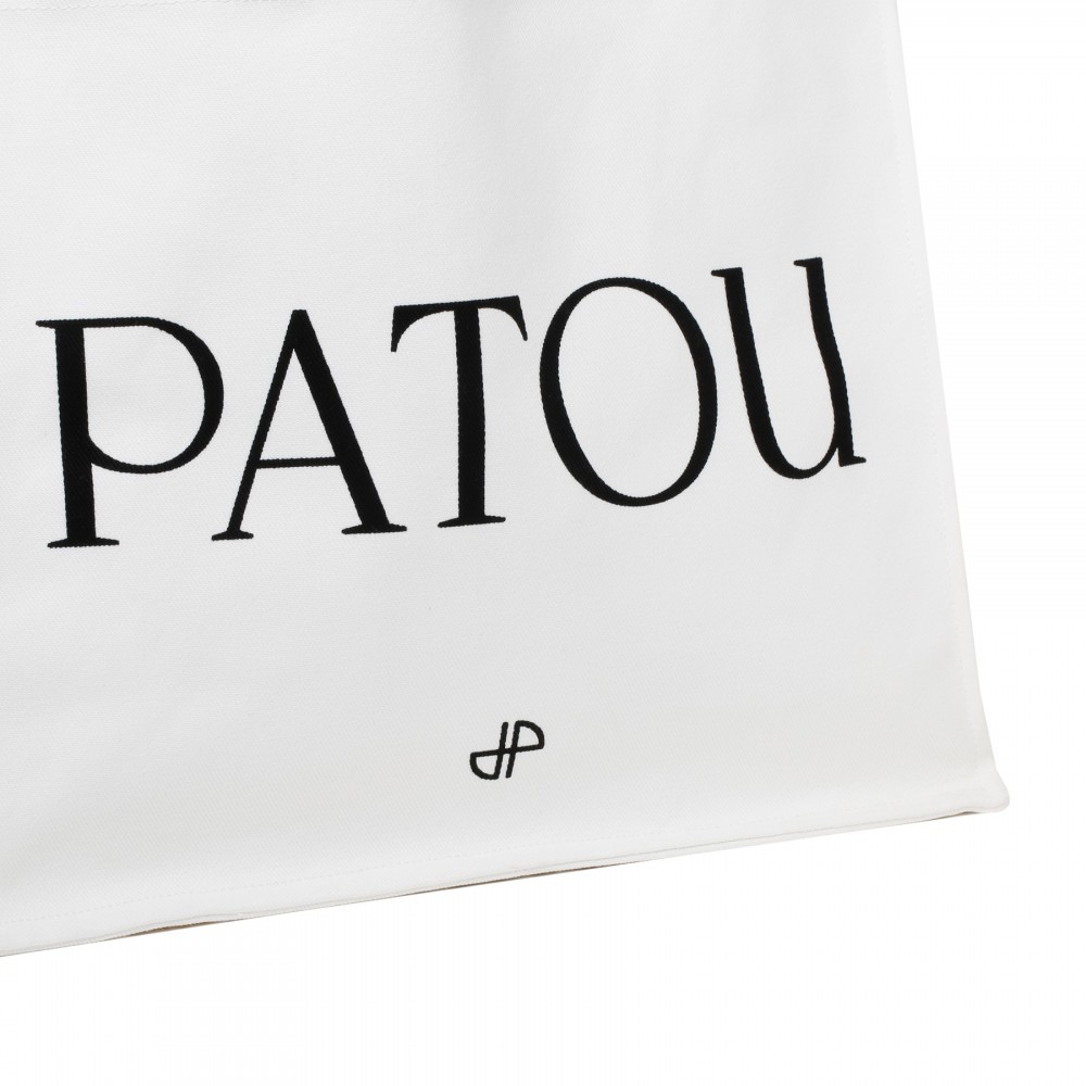 Logo white large tote bag
