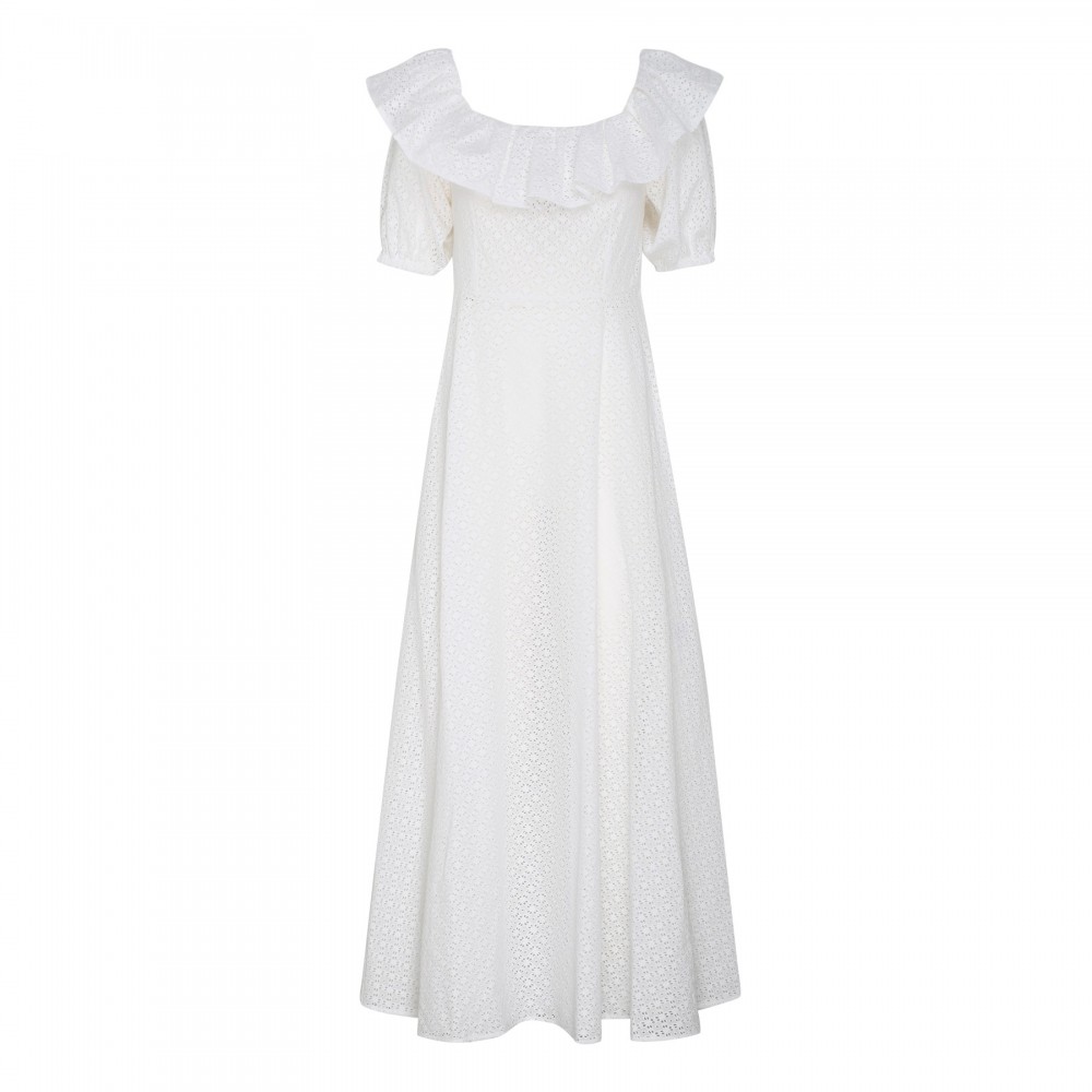 White broderie anglaise dress