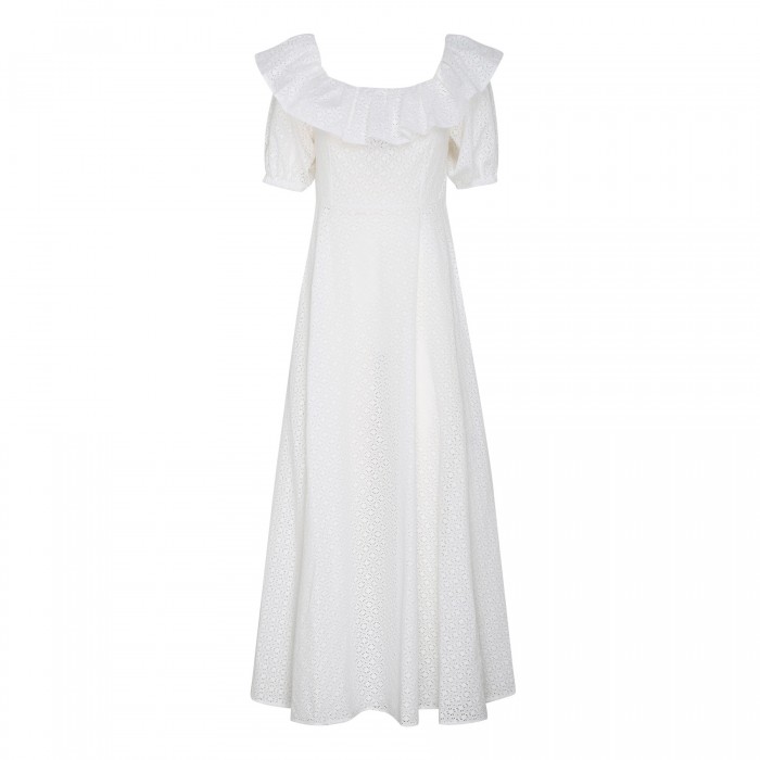 White broderie anglaise dress