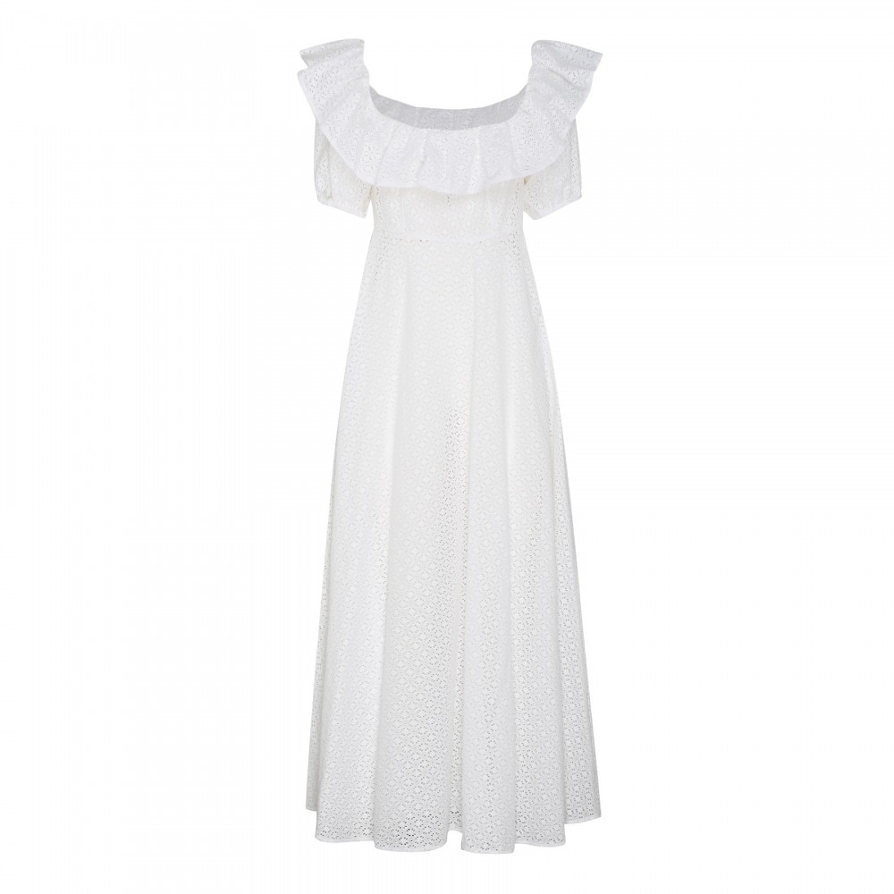 White broderie anglaise dress
