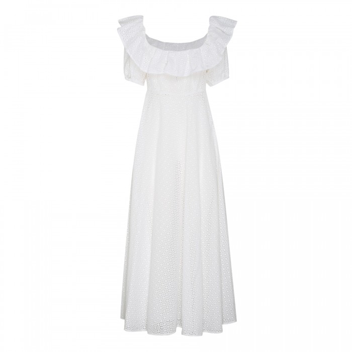 White broderie anglaise dress