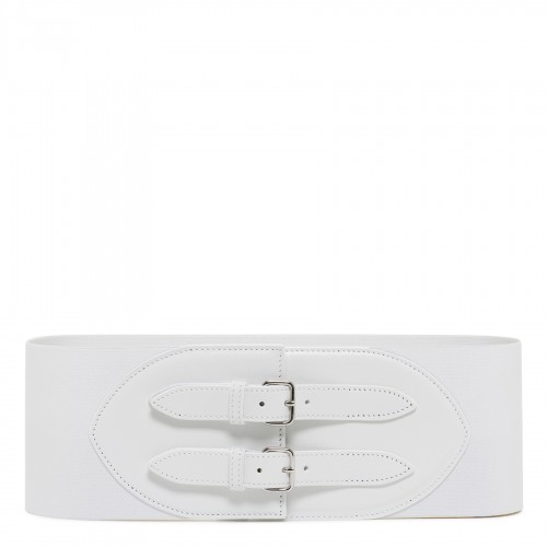 White elastic corset belt
