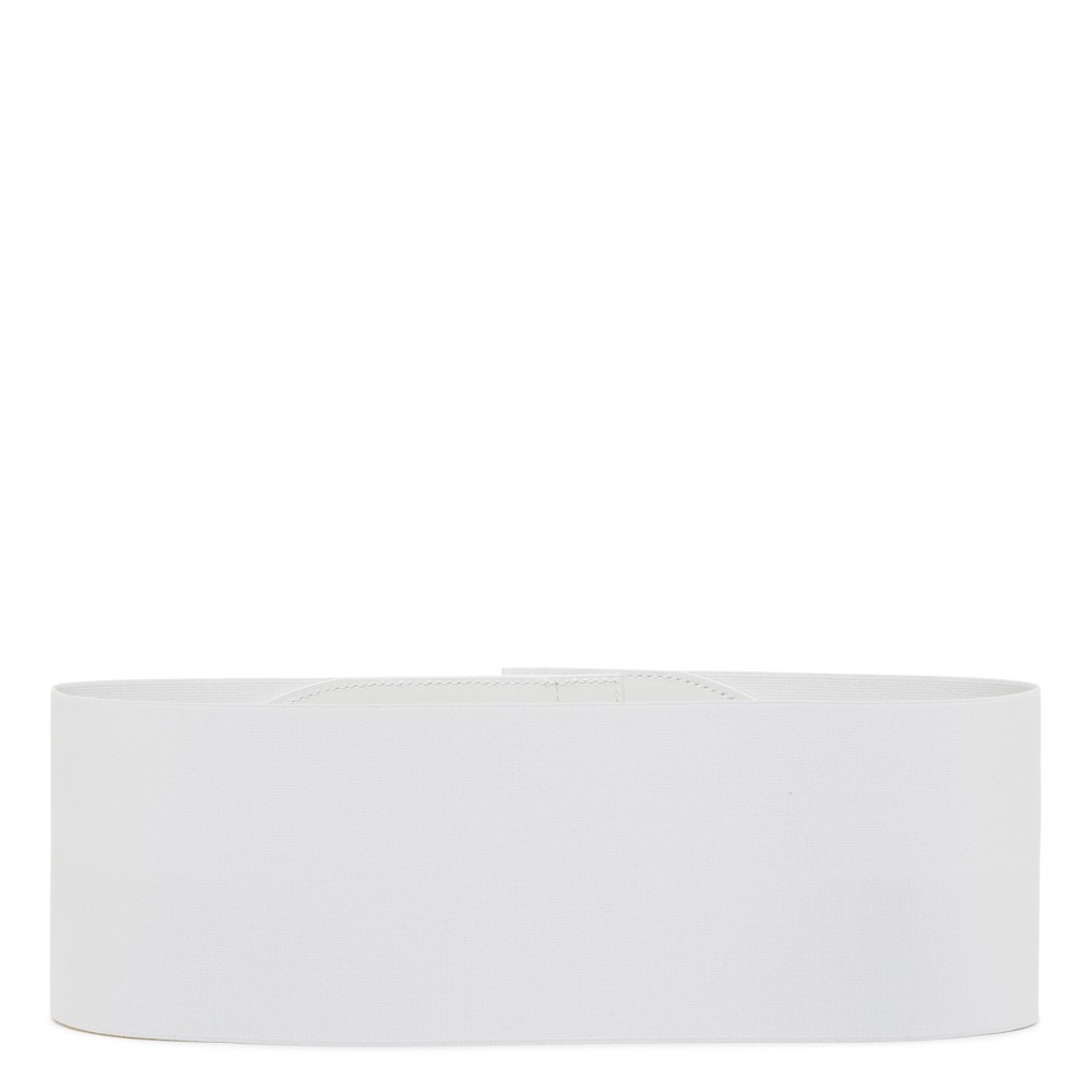 White elastic corset belt