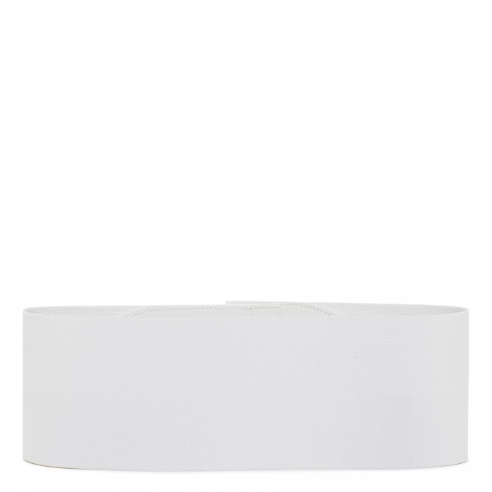 White elastic corset belt