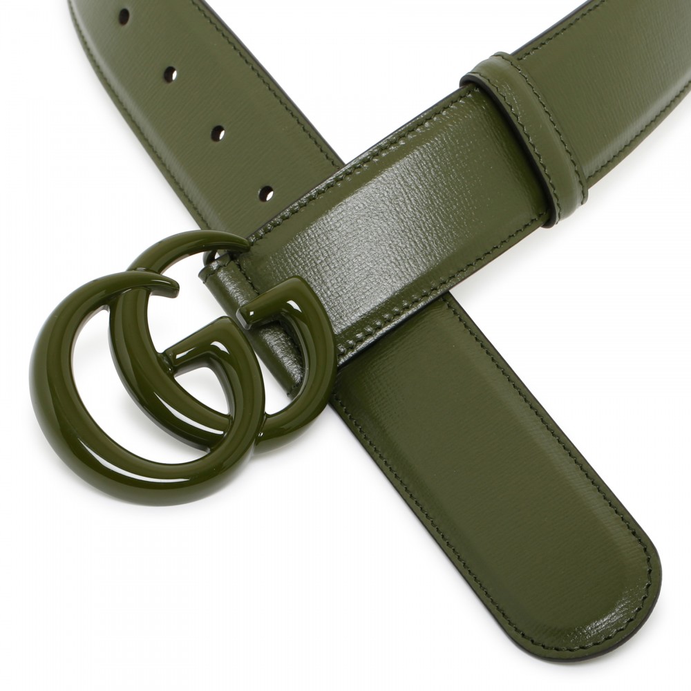GG Marmont green wide belt